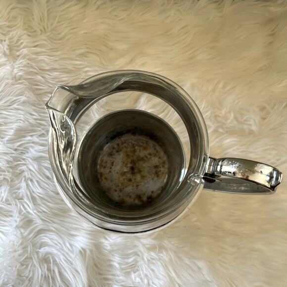 Vintage Hellerware Chrome & Glass Water Pitcher Barware - Picture 6 of 10